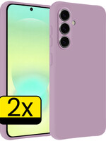 LUQ LUQ Samsung Galaxy A37 Hoesje Siliconen - Lila - 2 PACK