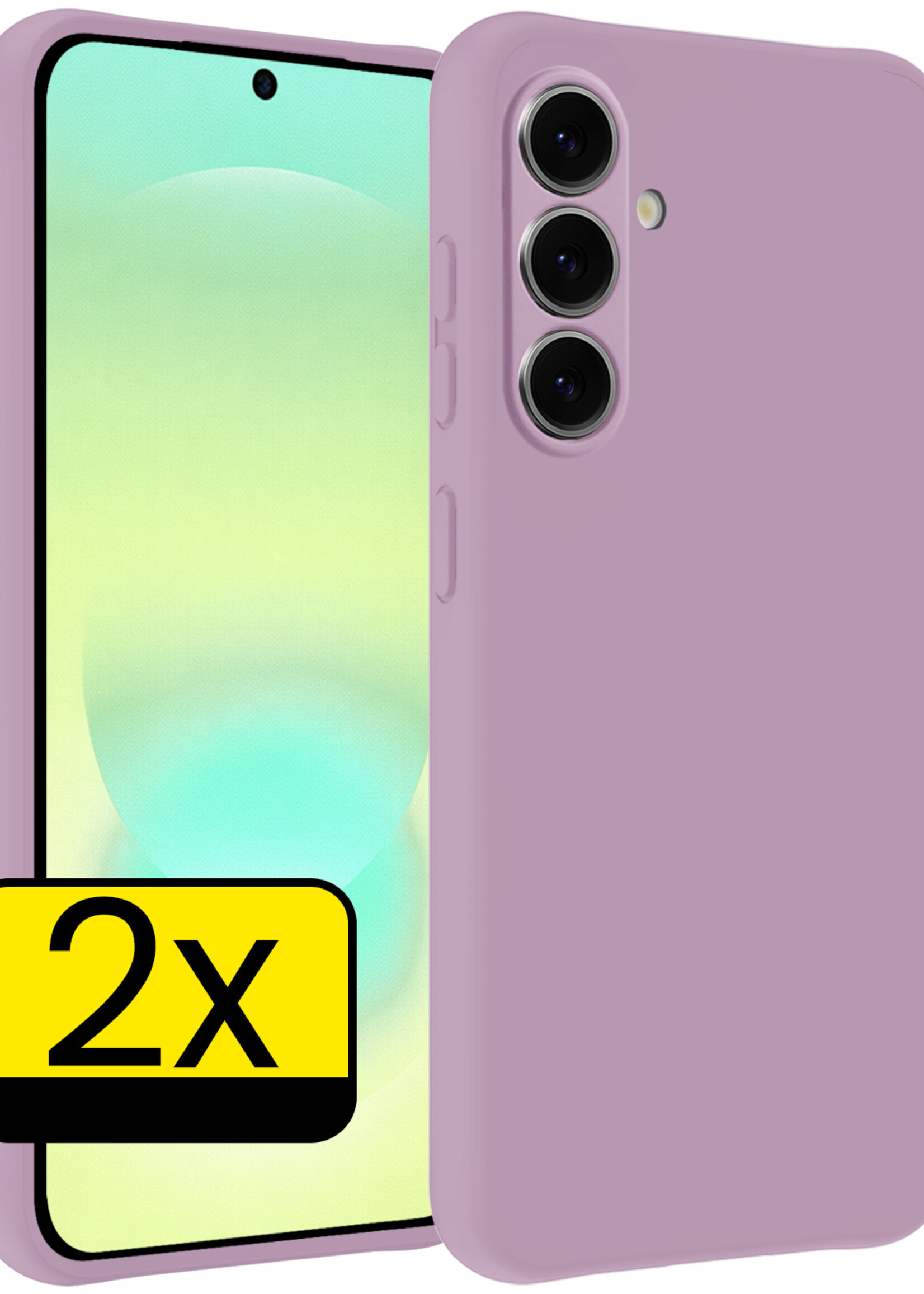 LUQ LUQ Samsung Galaxy A37 Hoesje Siliconen - Lila - 2 PACK