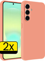 LUQ LUQ Samsung Galaxy A37 Hoesje Siliconen - Perzik - 2 PACK