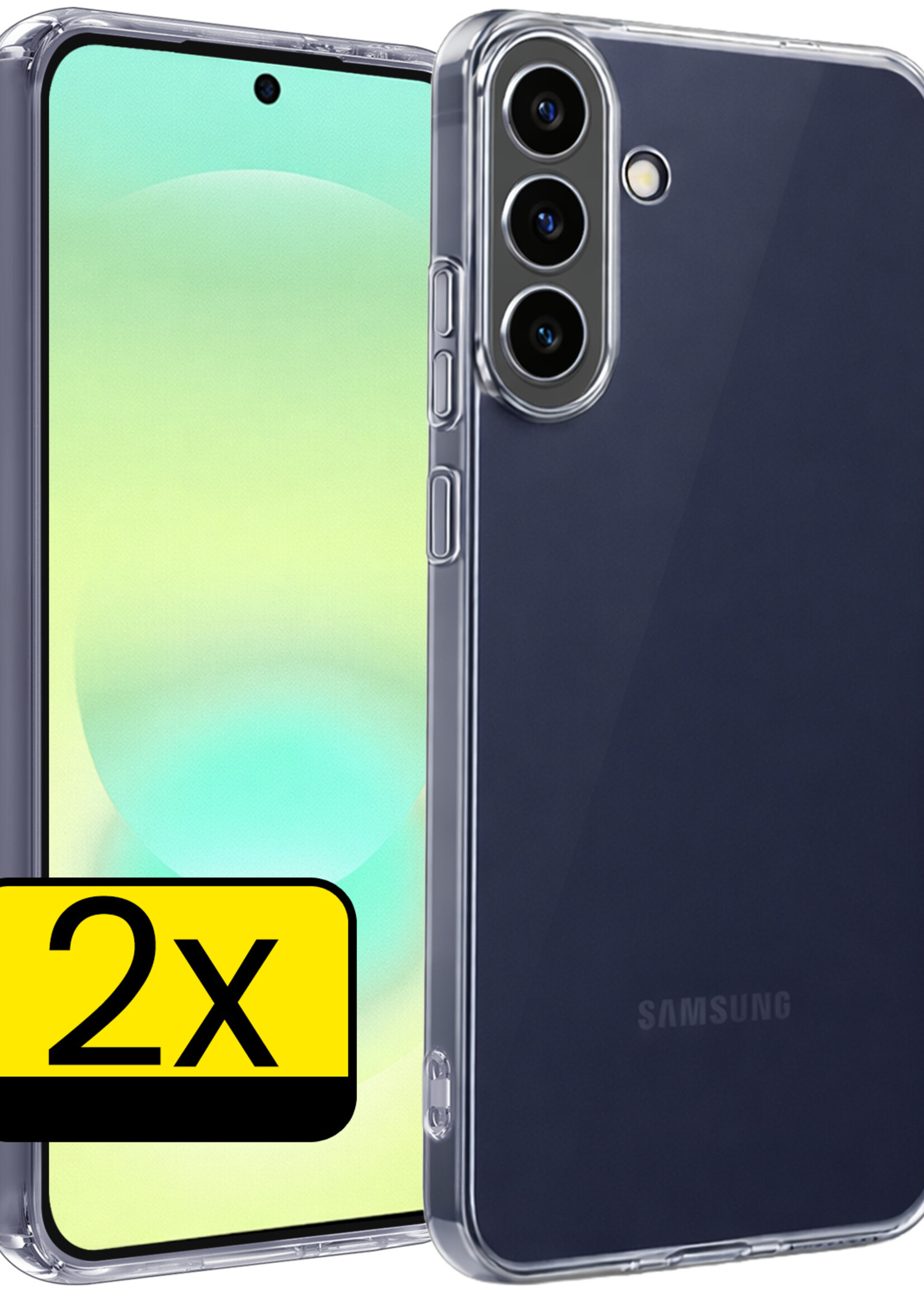 LUQ LUQ Samsung Galaxy A37 Hoesje Siliconen - Transparant - 2 PACK