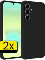 LUQ LUQ Samsung Galaxy A37 Hoesje Siliconen - Zwart - 2 PACK