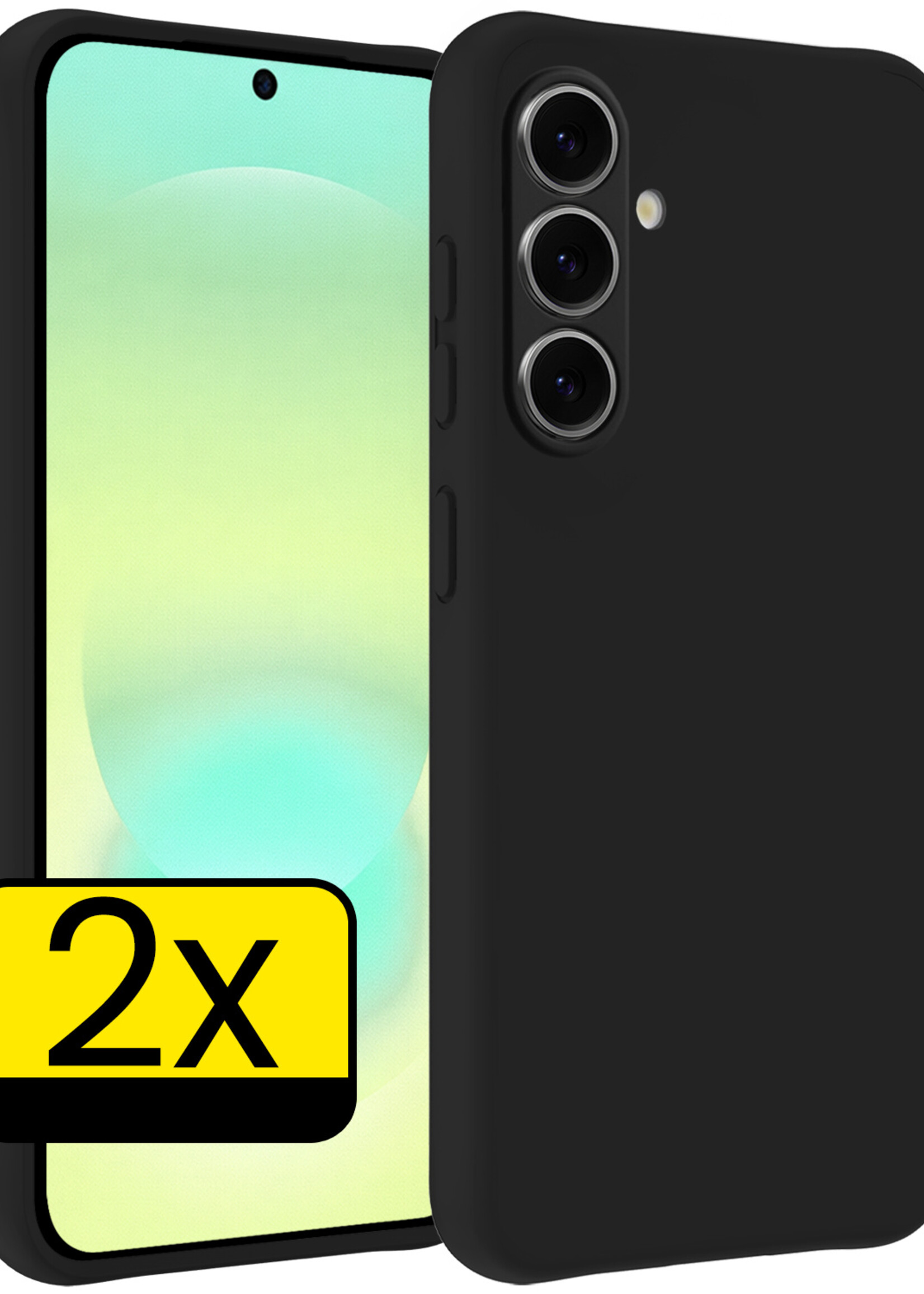 LUQ LUQ Samsung Galaxy A37 Hoesje Siliconen - Zwart - 2 PACK