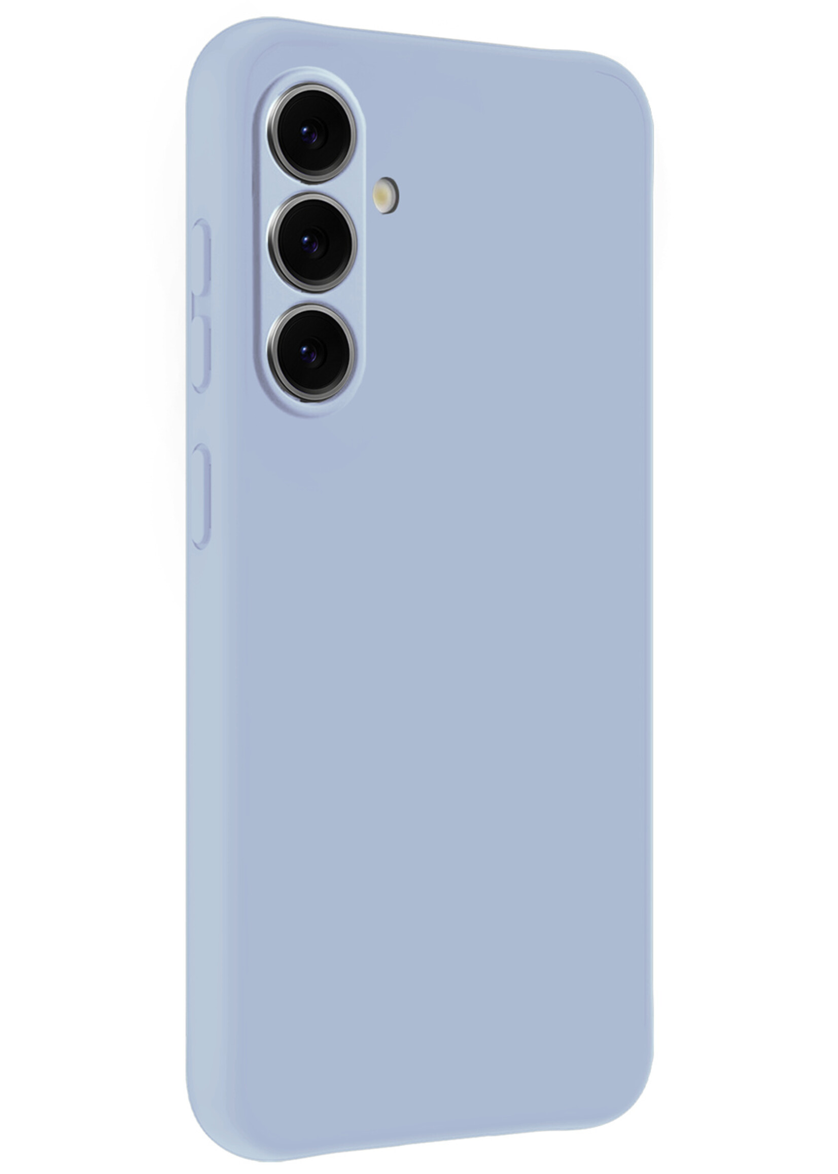 LUQ LUQ Samsung Galaxy A37 Hoesje Siliconen Met Screenprotector - Lichtblauw