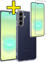 LUQ LUQ Samsung Galaxy A37 Hoesje Siliconen Met Screenprotector - Transparant