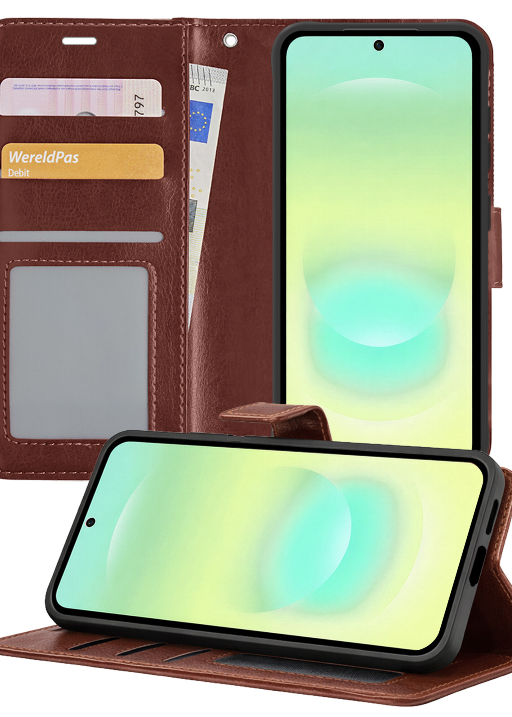 LUQ LUQ Samsung Galaxy A37 Hoesje Bookcase - Bruin