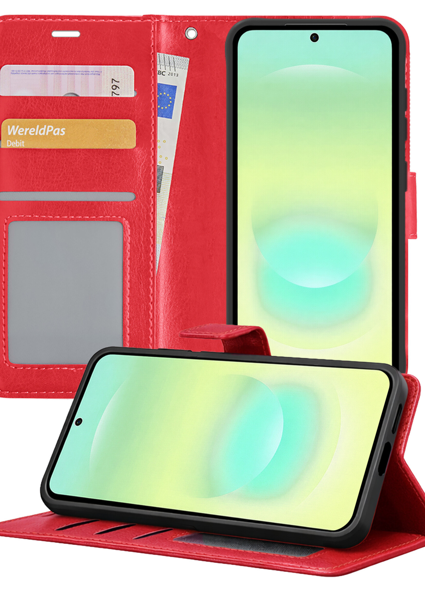 LUQ LUQ Samsung Galaxy A37 Hoesje Bookcase - Rood