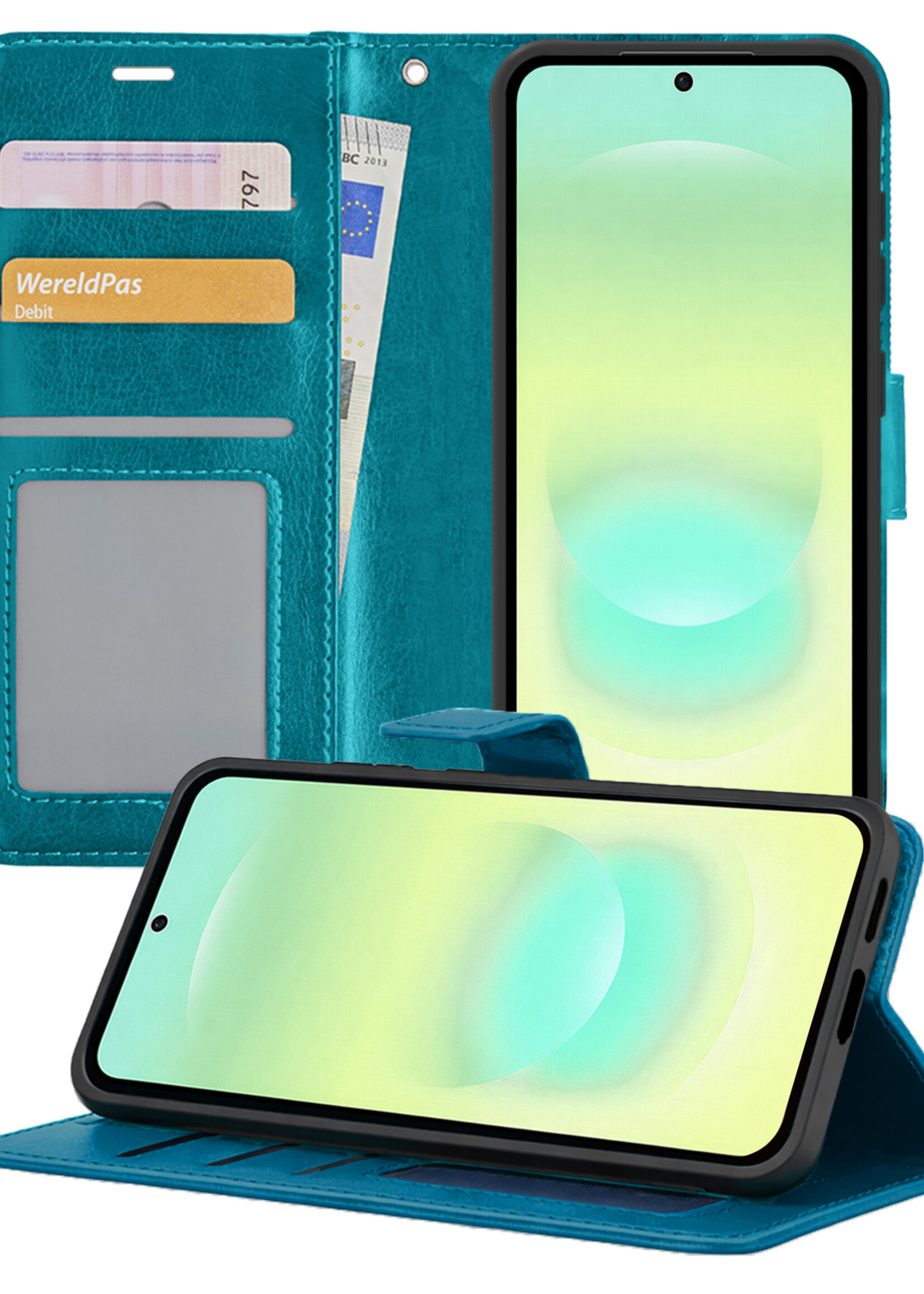 LUQ LUQ Samsung Galaxy A37 Hoesje Bookcase - Turquoise