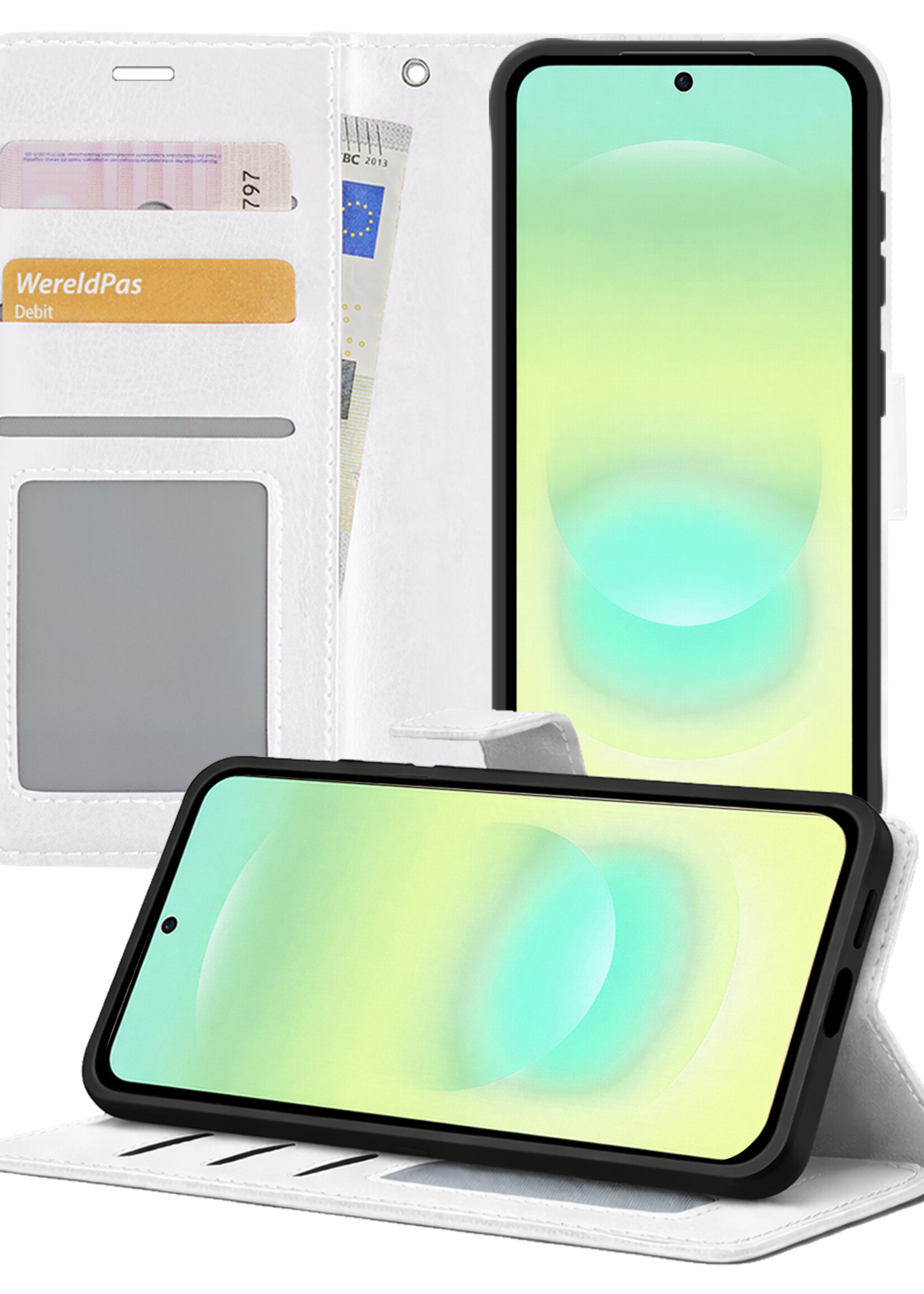 LUQ LUQ Samsung Galaxy A37 Hoesje Bookcase - Wit