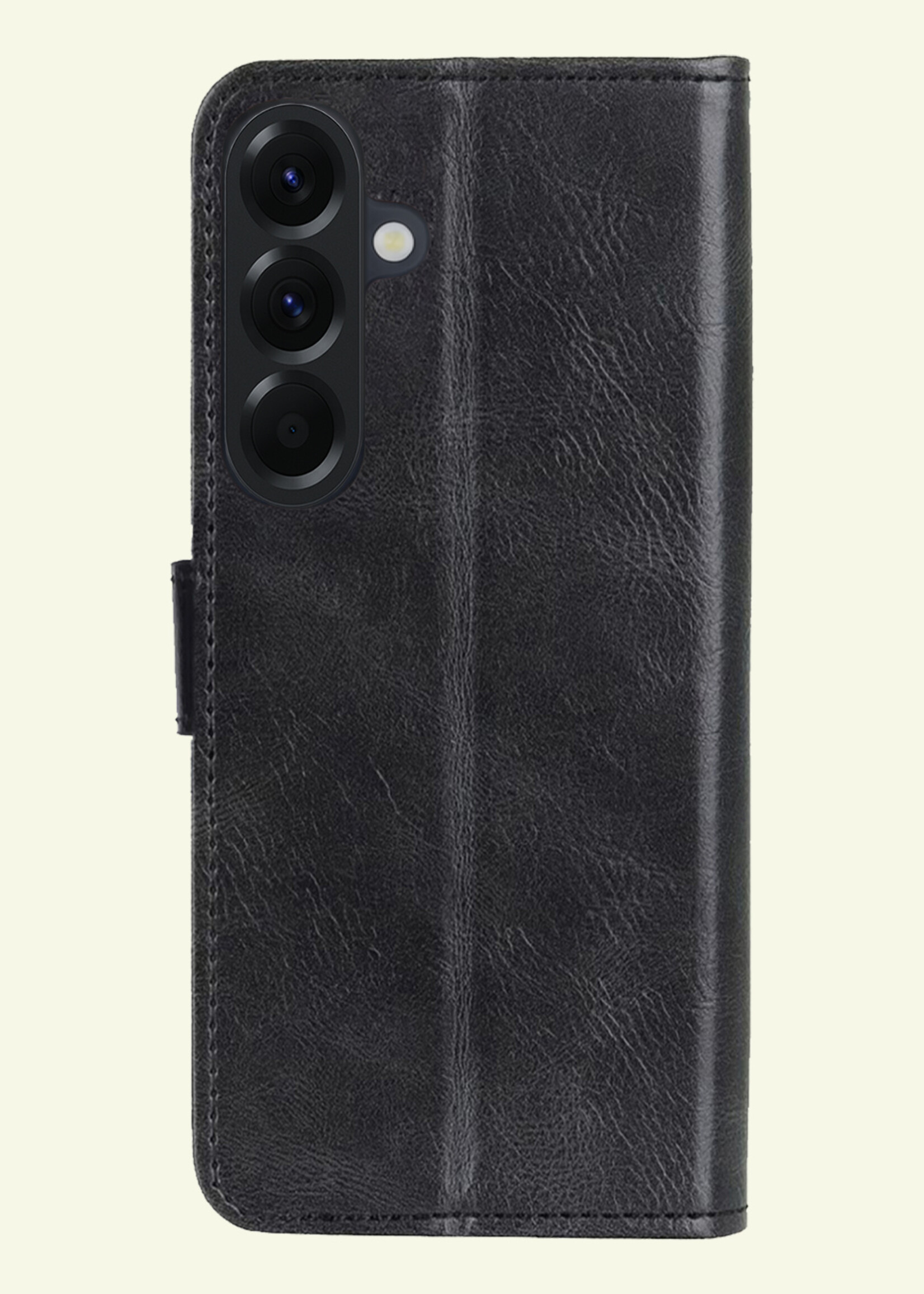 LUQ LUQ Samsung Galaxy A37 Hoesje Bookcase Met 2x Screenprotector - Zwart