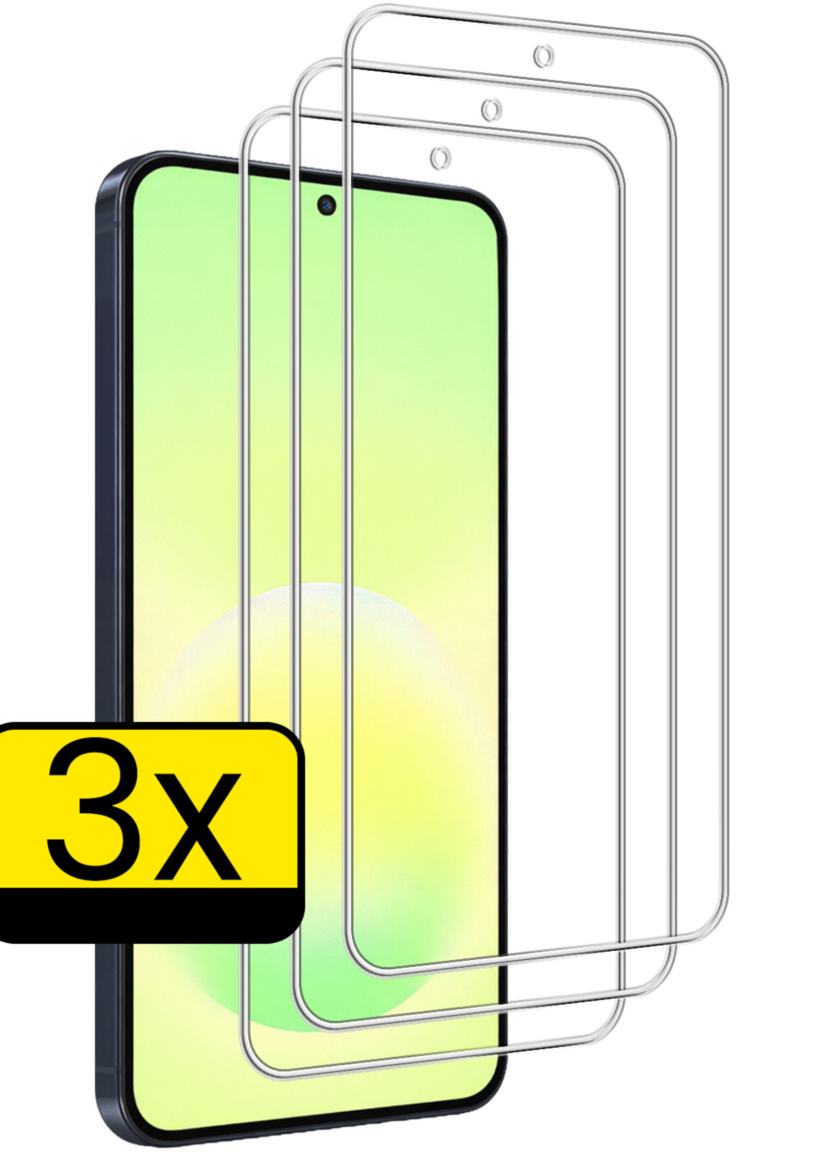 LUQ LUQ Samsung Galaxy A57 Screenprotector Glas - 3 PACK