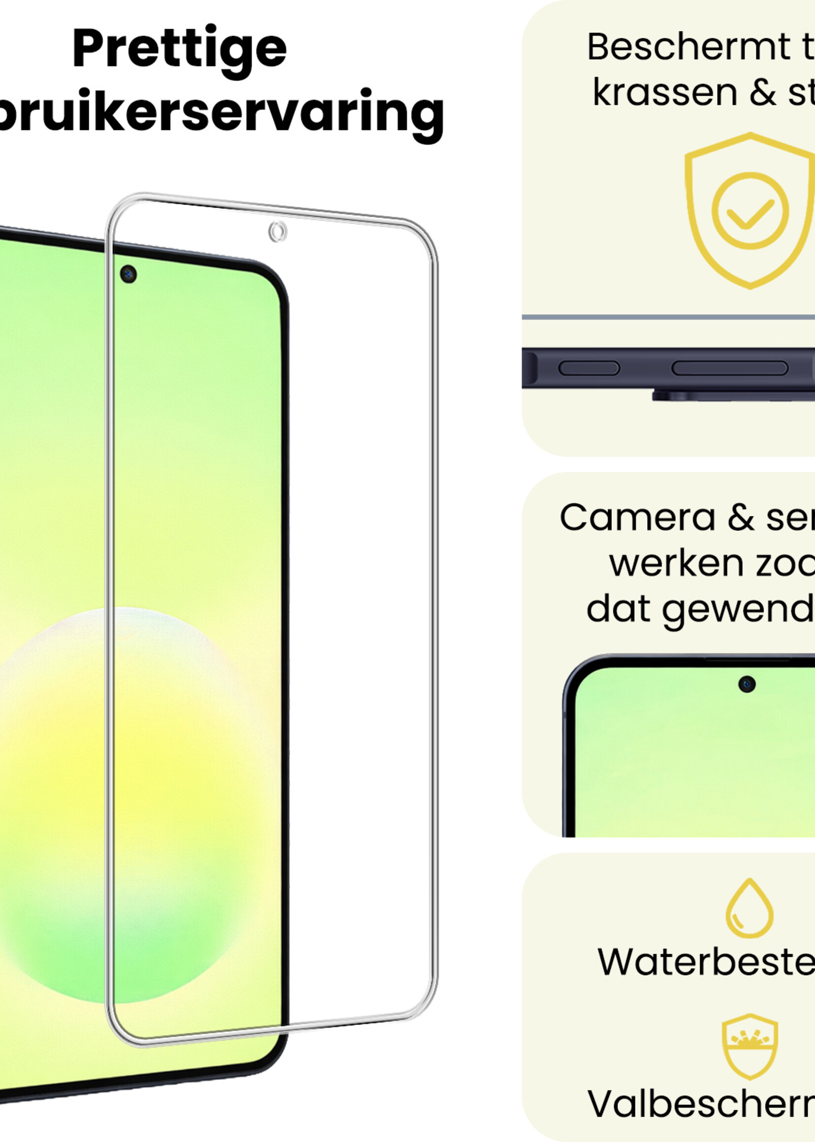 LUQ LUQ Samsung Galaxy A57 Screenprotector Glas - 3 PACK