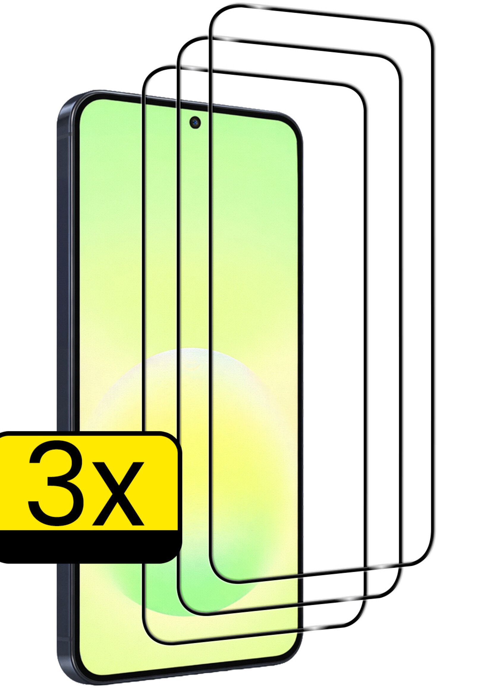 LUQ LUQ Samsung Galaxy A57 Screenprotector Glas Full Cover - 3 PACK