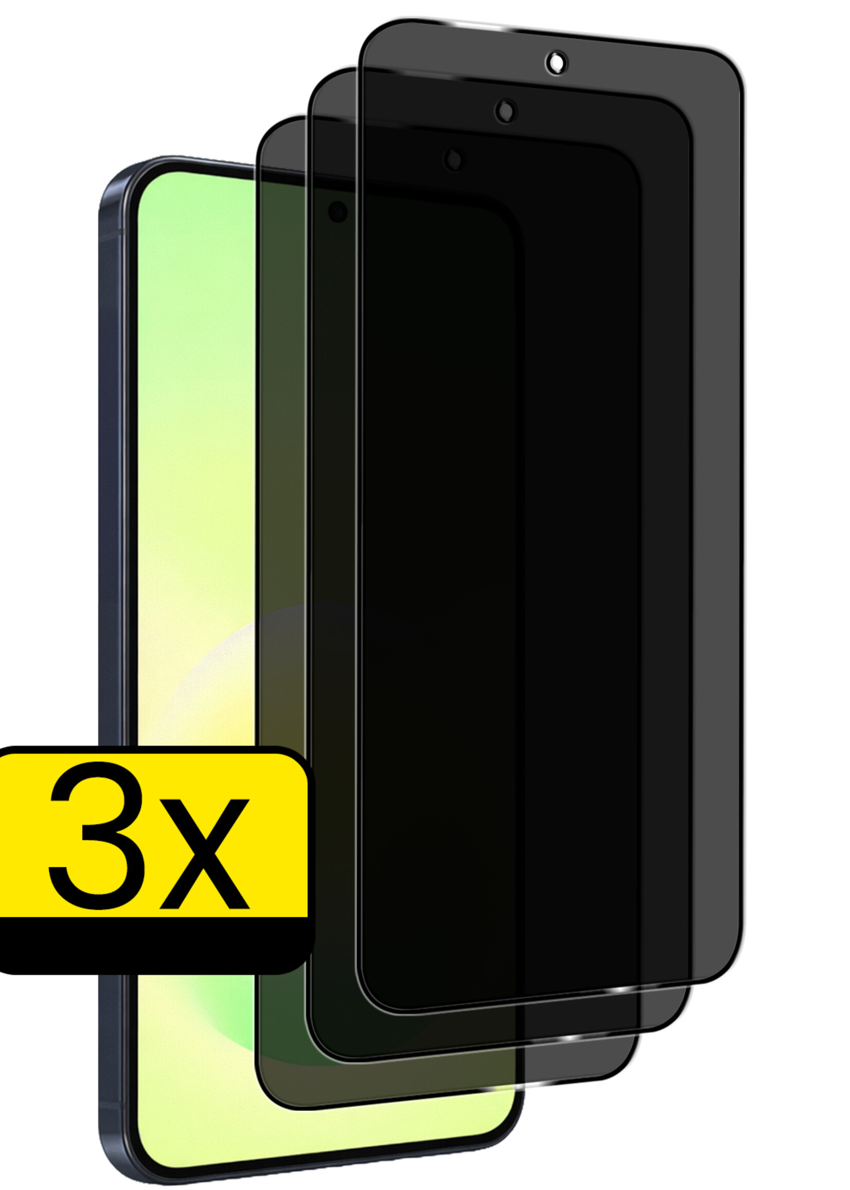 LUQ LUQ Samsung Galaxy A57 Screenprotector Glas Privacy - 3 PACK