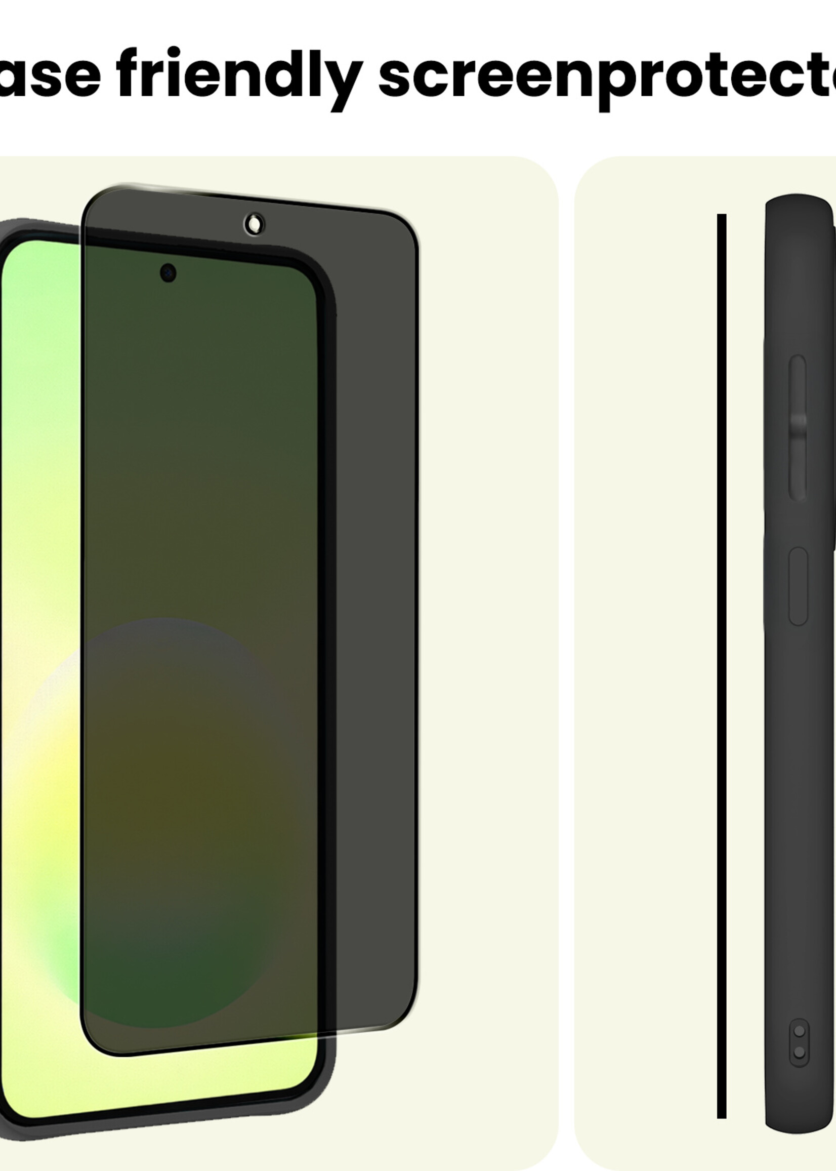 LUQ LUQ Samsung Galaxy A57 Screenprotector Glas Privacy - 3 PACK