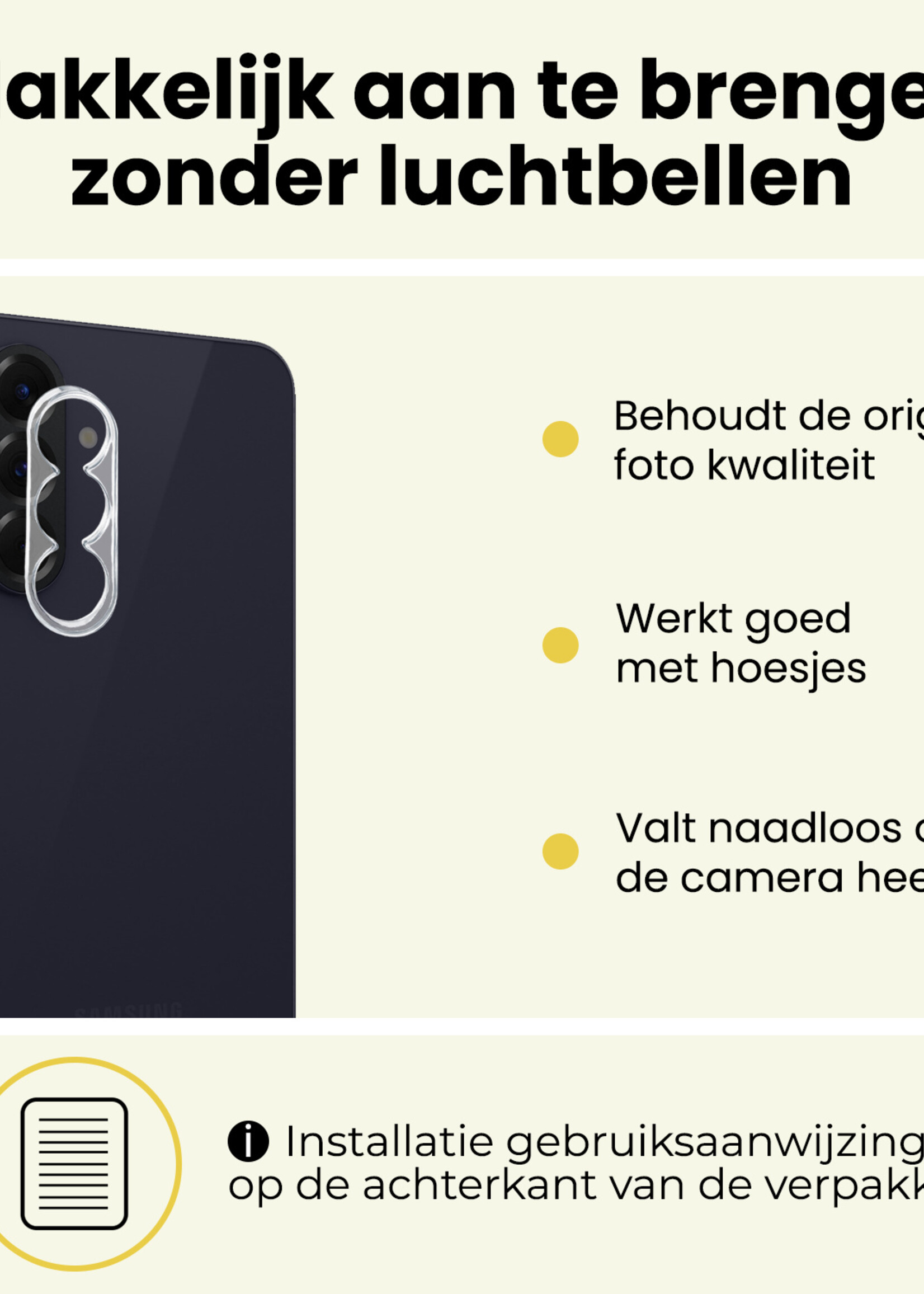 LUQ LUQ Samsung Galaxy A57 Camera Screenprotector - 3 PACK