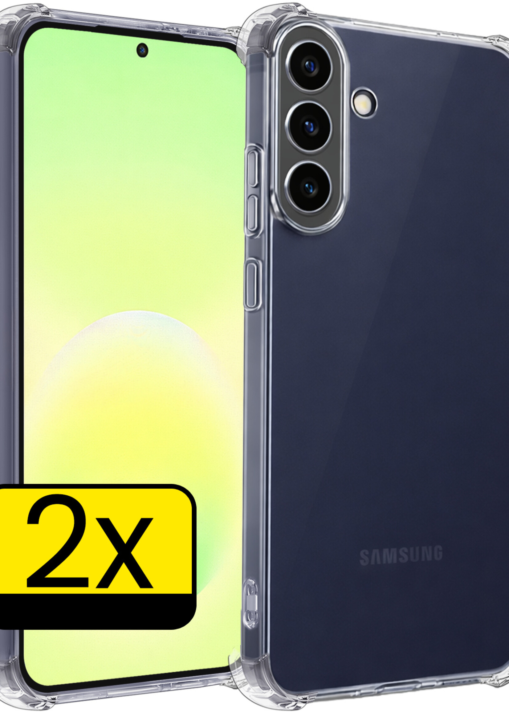 LUQ LUQ Samsung Galaxy A57 Hoesje Shockproof - Transparant - 2 PACK