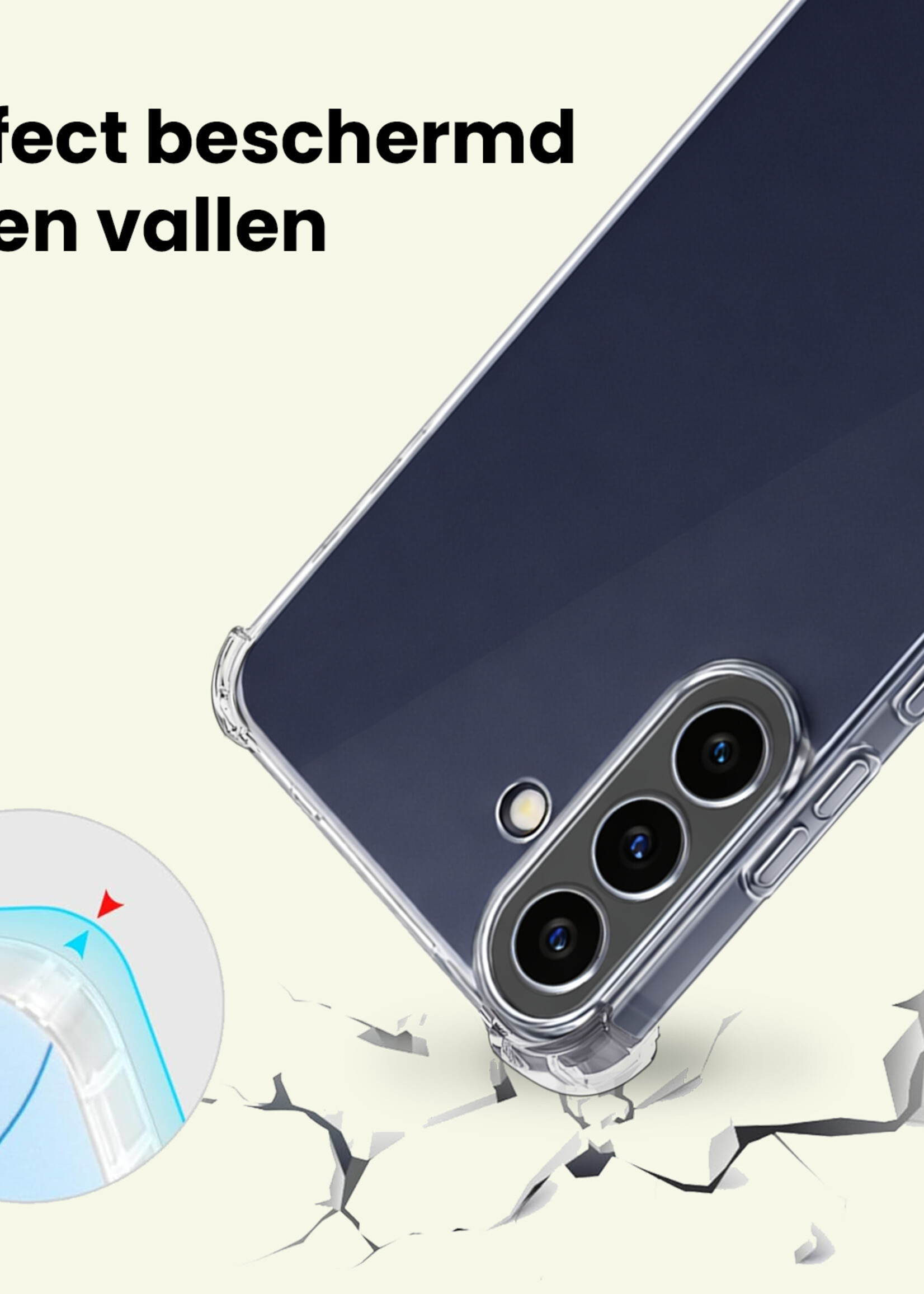 LUQ LUQ Samsung Galaxy A57 Hoesje Shockproof Met Screenprotector