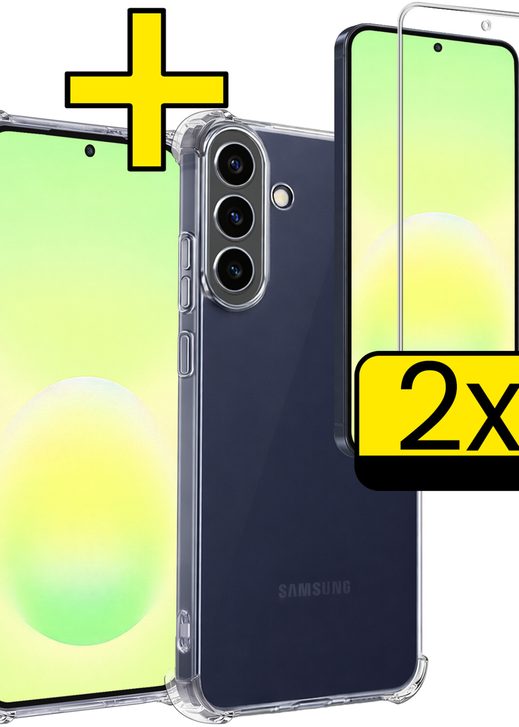 LUQ LUQ Samsung Galaxy A57 Hoesje Shockproof Met 2x Screenprotector