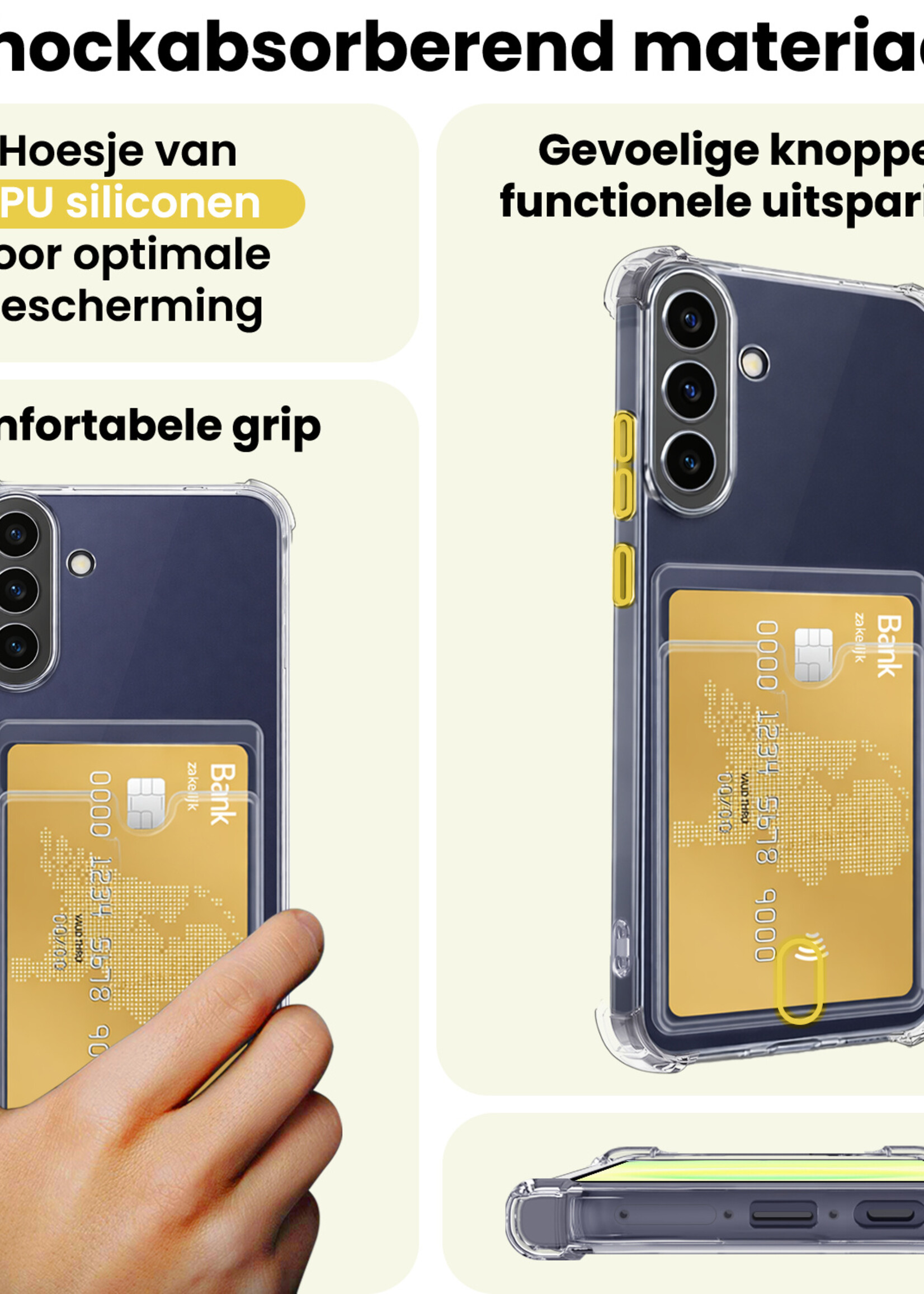 LUQ LUQ Samsung Galaxy A57 Hoesje Pashouder