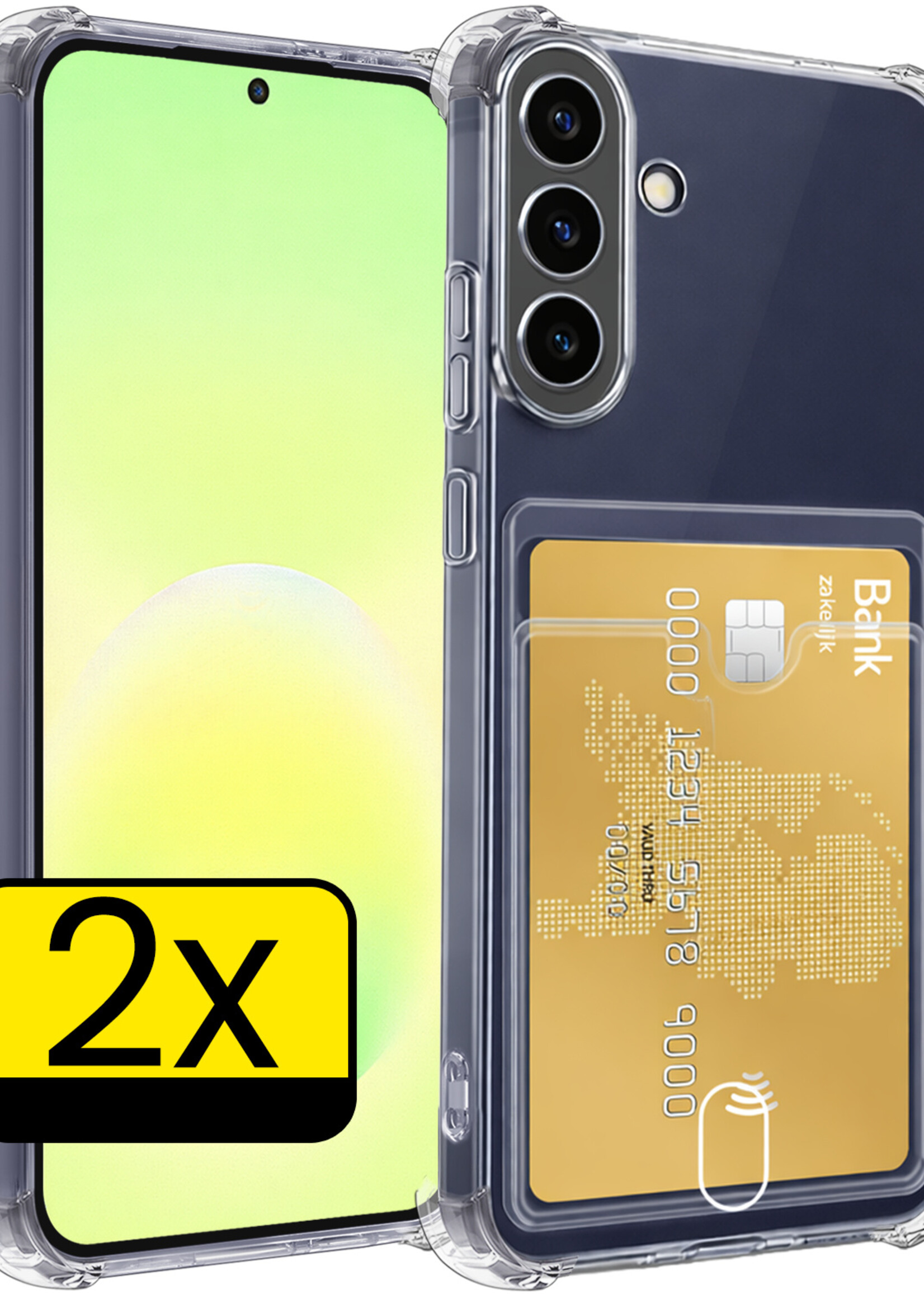 LUQ LUQ Samsung Galaxy A57 Hoesje Pashouder - 2 PACK