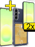 LUQ LUQ Samsung Galaxy A57 Hoesje Pashouder Met 2x Screenprotector