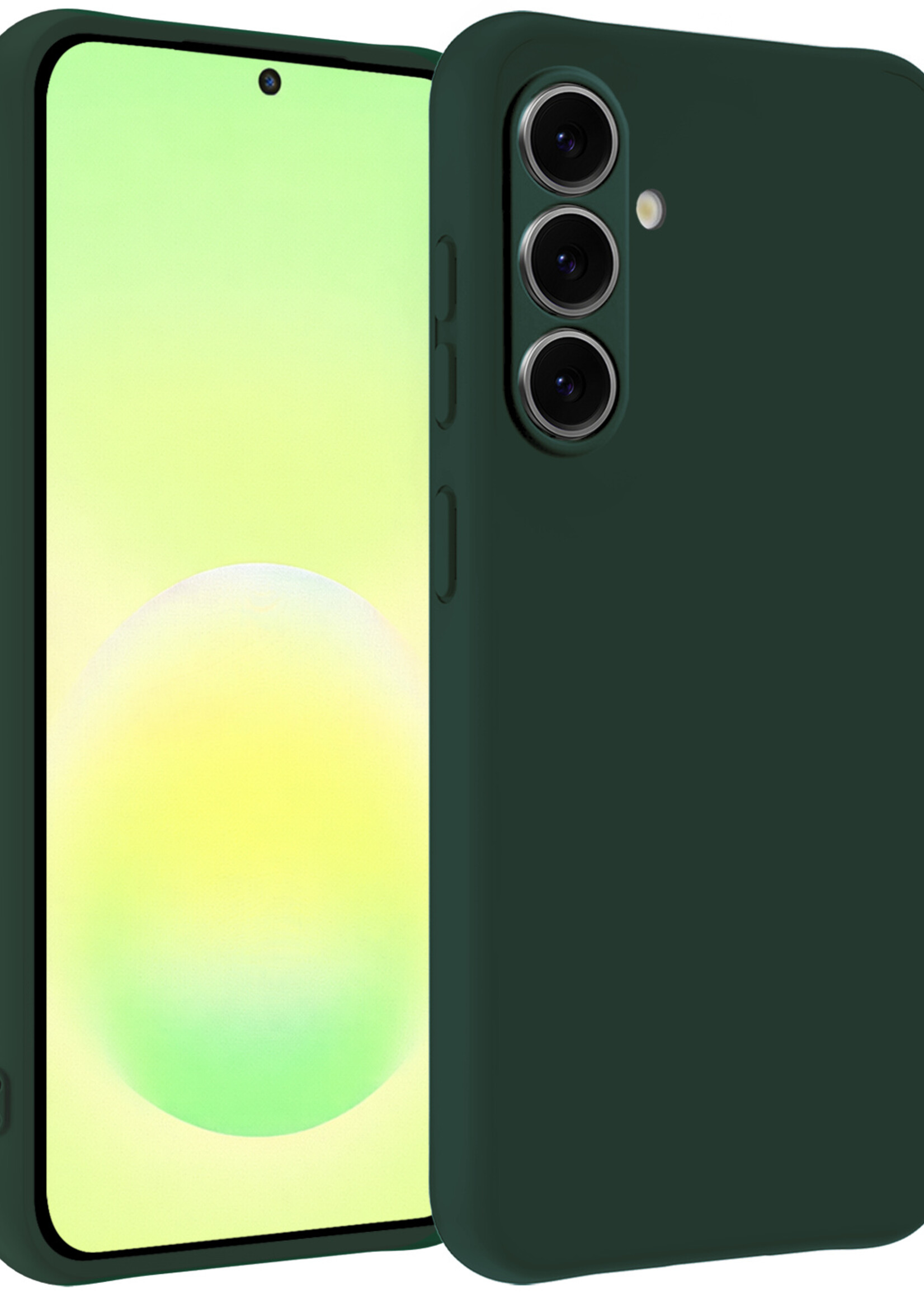 LUQ LUQ Samsung Galaxy A57 Hoesje Siliconen - Donkergroen