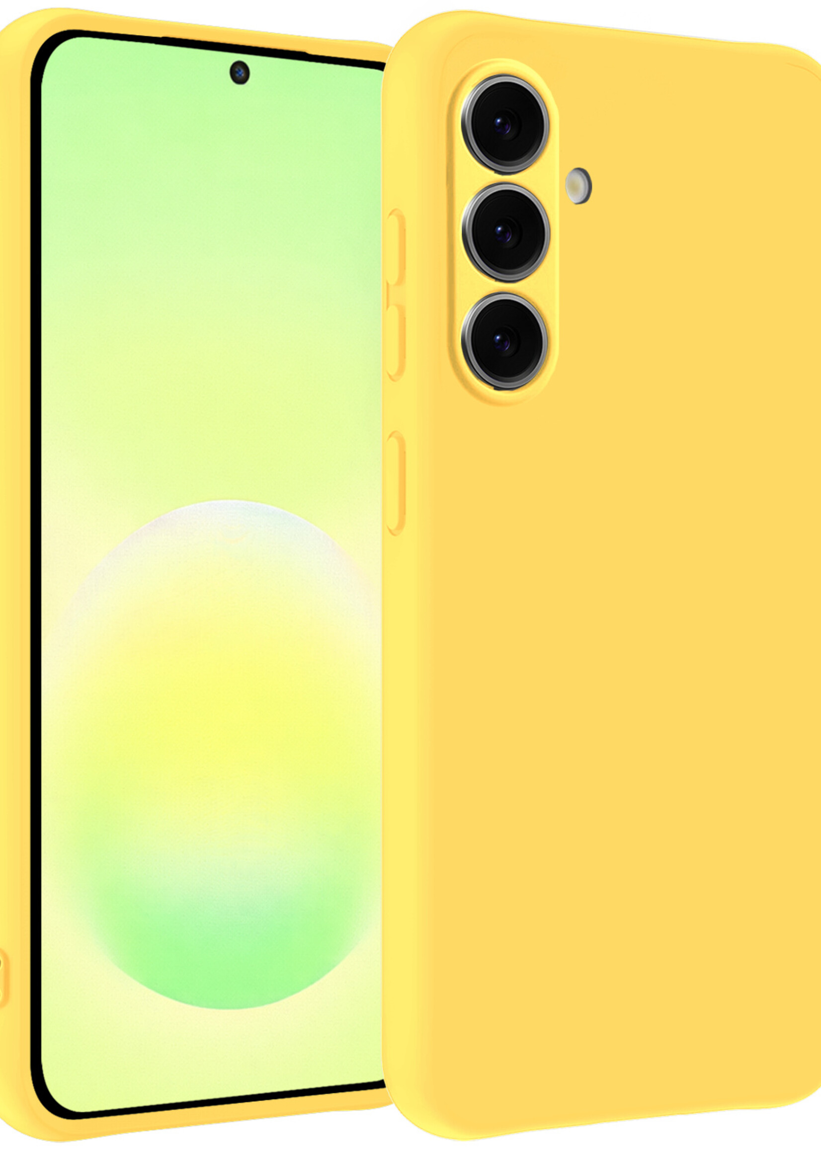 LUQ LUQ Samsung Galaxy A57 Hoesje Siliconen - Geel