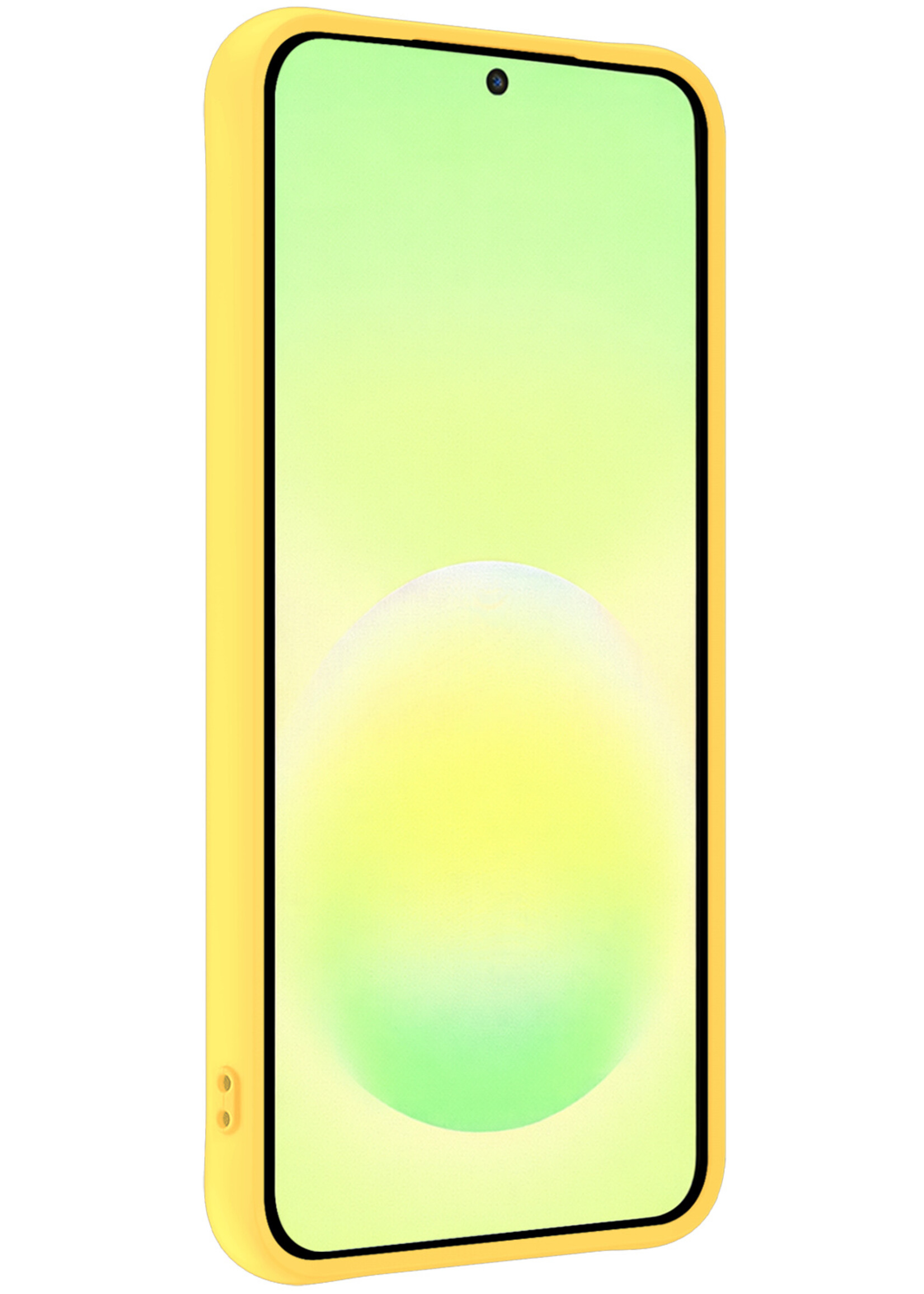 LUQ LUQ Samsung Galaxy A57 Hoesje Siliconen - Geel