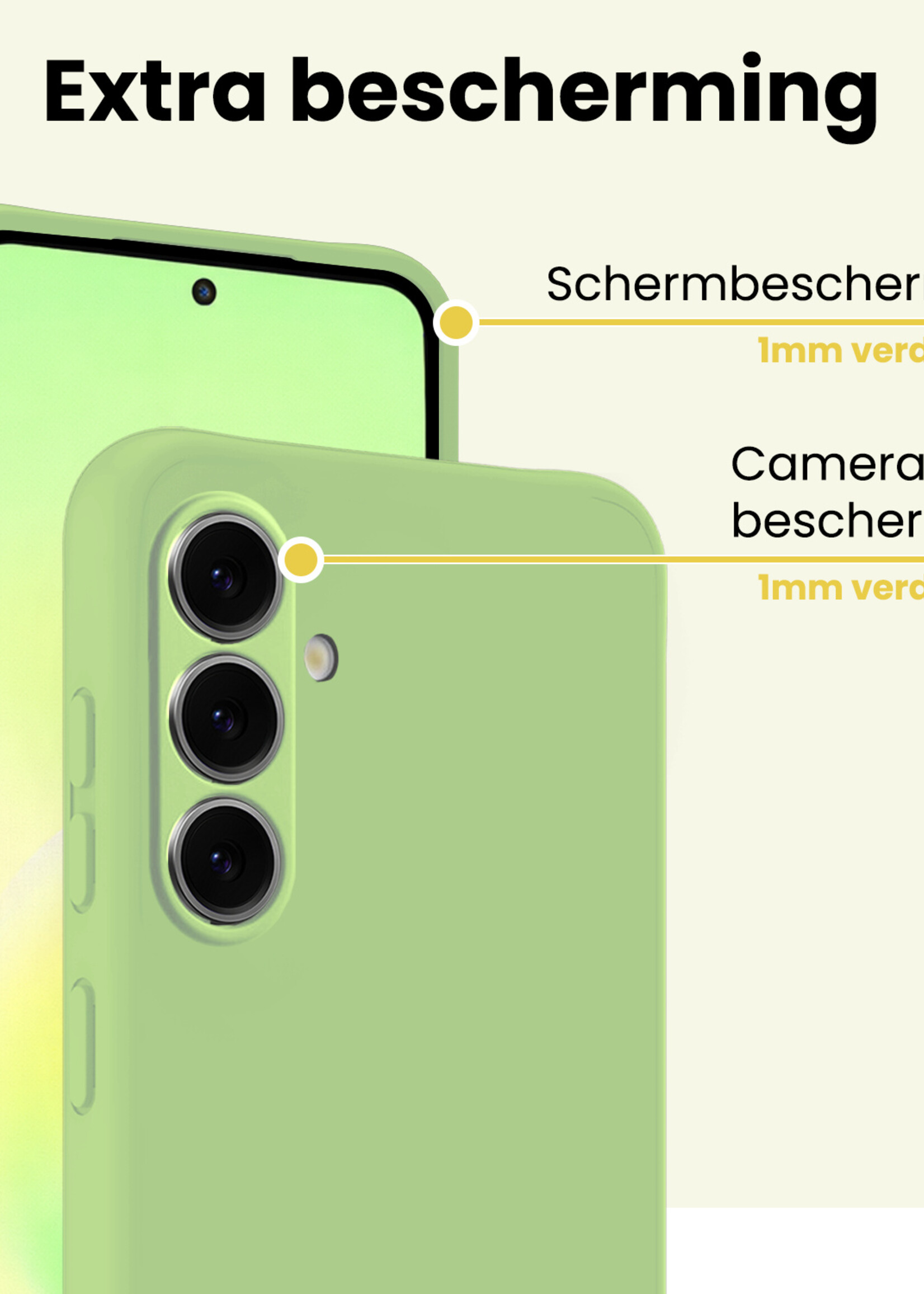 LUQ LUQ Samsung Galaxy A57 Hoesje Siliconen - Groen