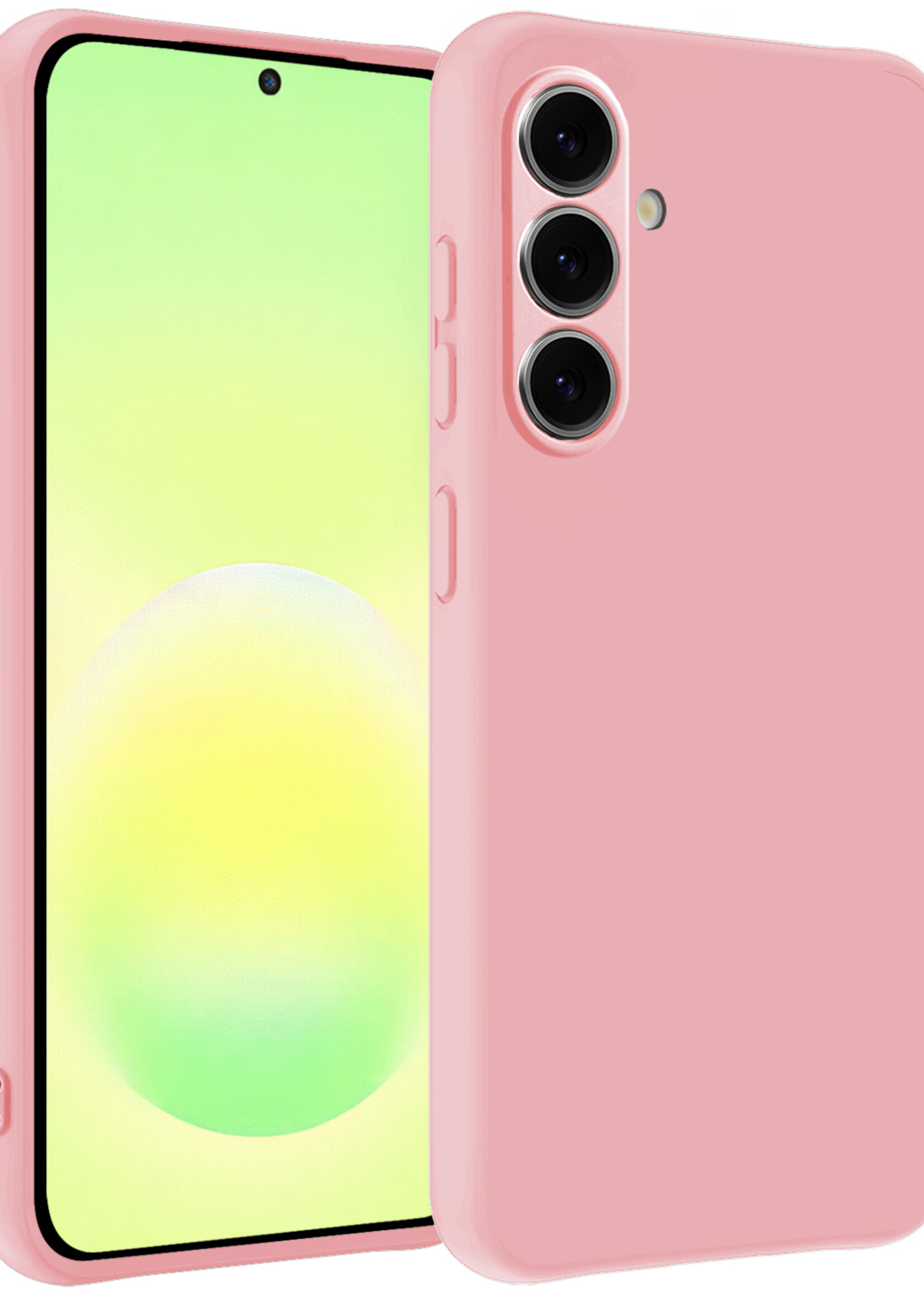 LUQ LUQ Samsung Galaxy A57 Hoesje Siliconen - Lichtroze