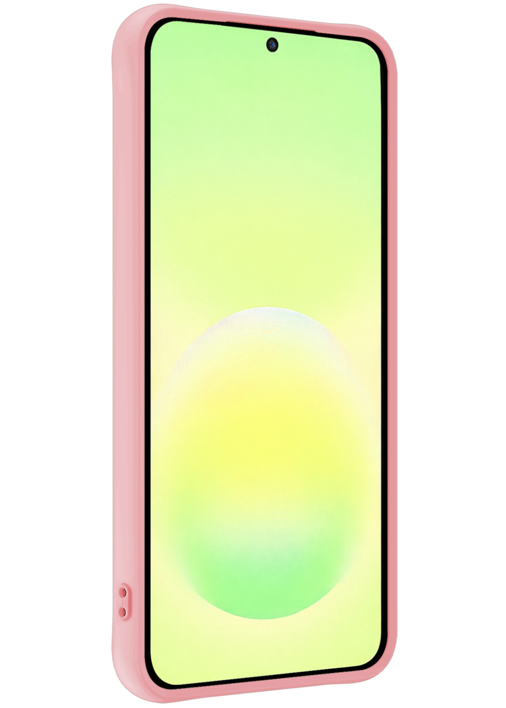 LUQ LUQ Samsung Galaxy A57 Hoesje Siliconen - Lichtroze