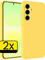 LUQ LUQ Samsung Galaxy A57 Hoesje Siliconen - Geel - 2 PACK