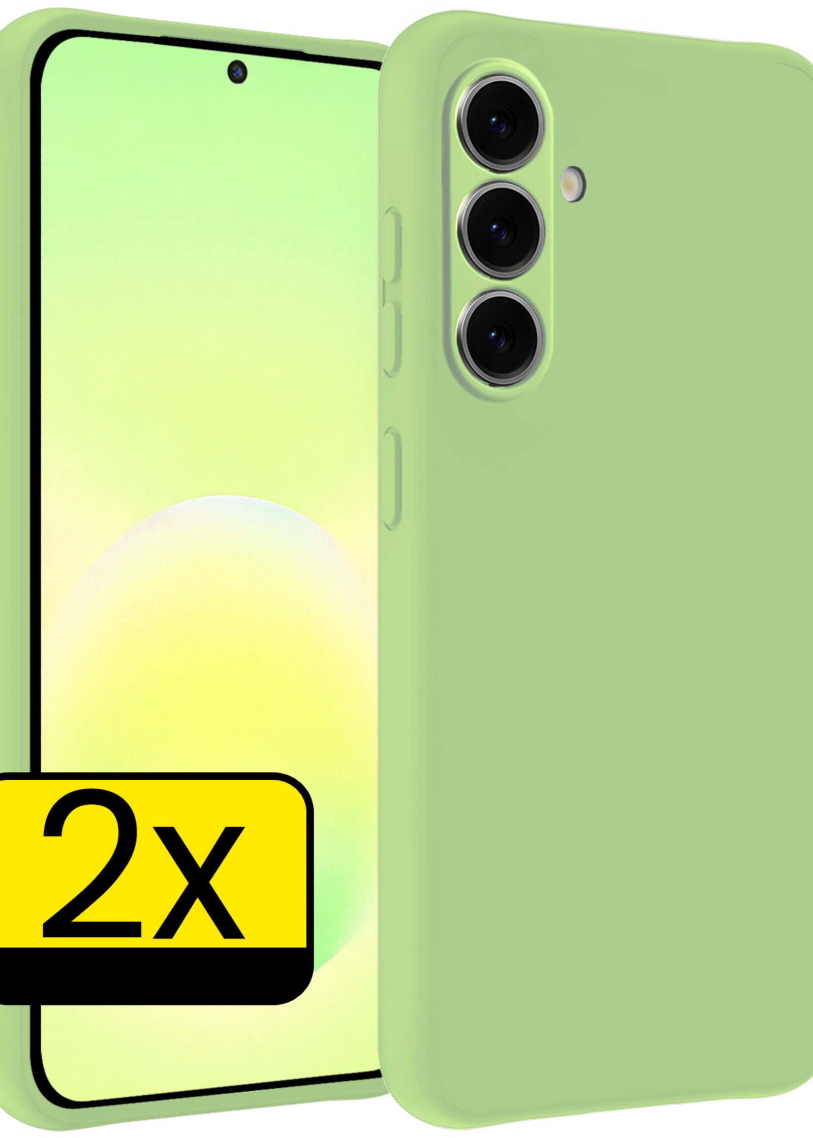 LUQ LUQ Samsung Galaxy A57 Hoesje Siliconen - Groen - 2 PACK