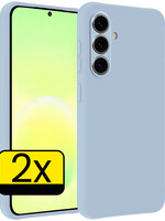 LUQ LUQ Samsung Galaxy A57 Hoesje Siliconen - Lichtblauw - 2 PACK