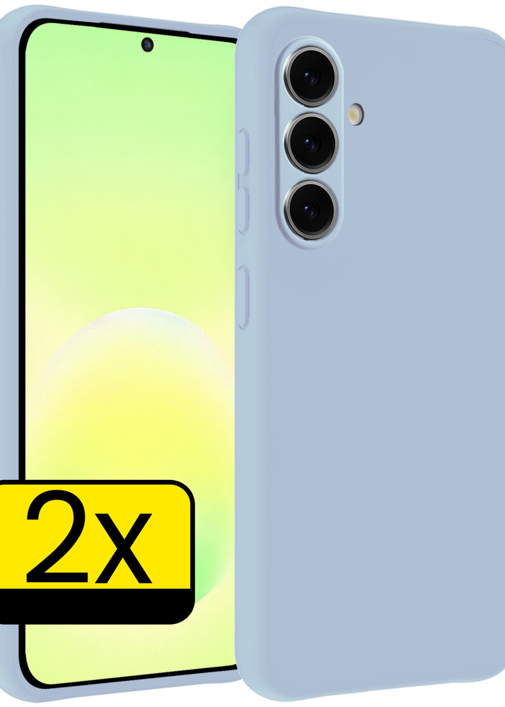 LUQ LUQ Samsung Galaxy A57 Hoesje Siliconen - Lichtblauw - 2 PACK