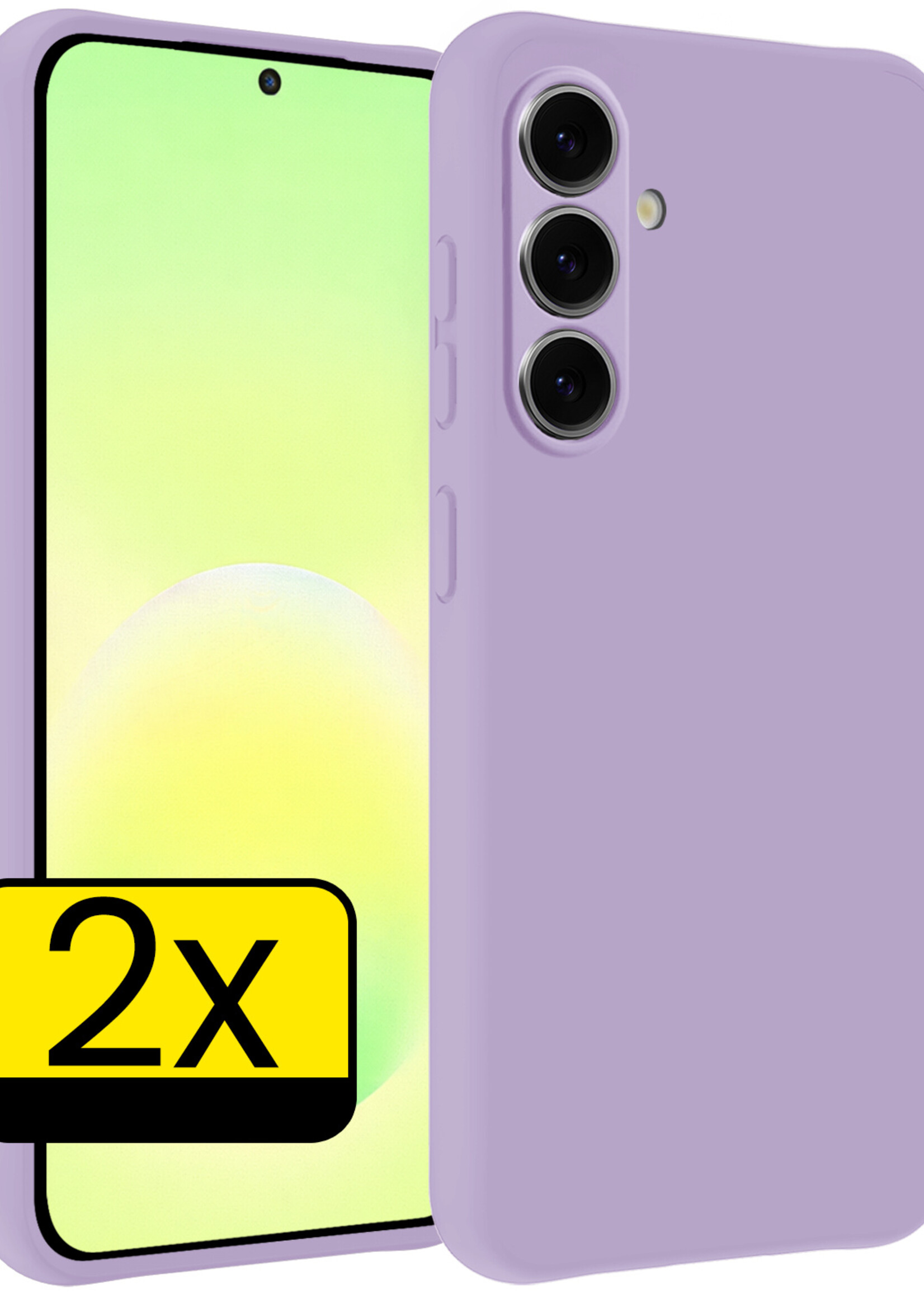 LUQ LUQ Samsung Galaxy A57 Hoesje Siliconen - Lila - 2 PACK