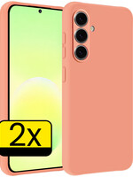 LUQ LUQ Samsung Galaxy A57 Hoesje Siliconen - Perzik - 2 PACK