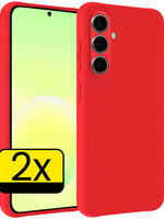 LUQ LUQ Samsung Galaxy A57 Hoesje Siliconen - Rood - 2 PACK
