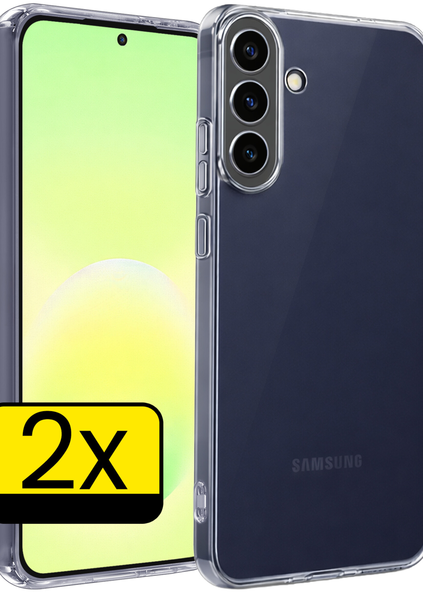 LUQ LUQ Samsung Galaxy A57 Hoesje Siliconen - Transparant - 2 PACK