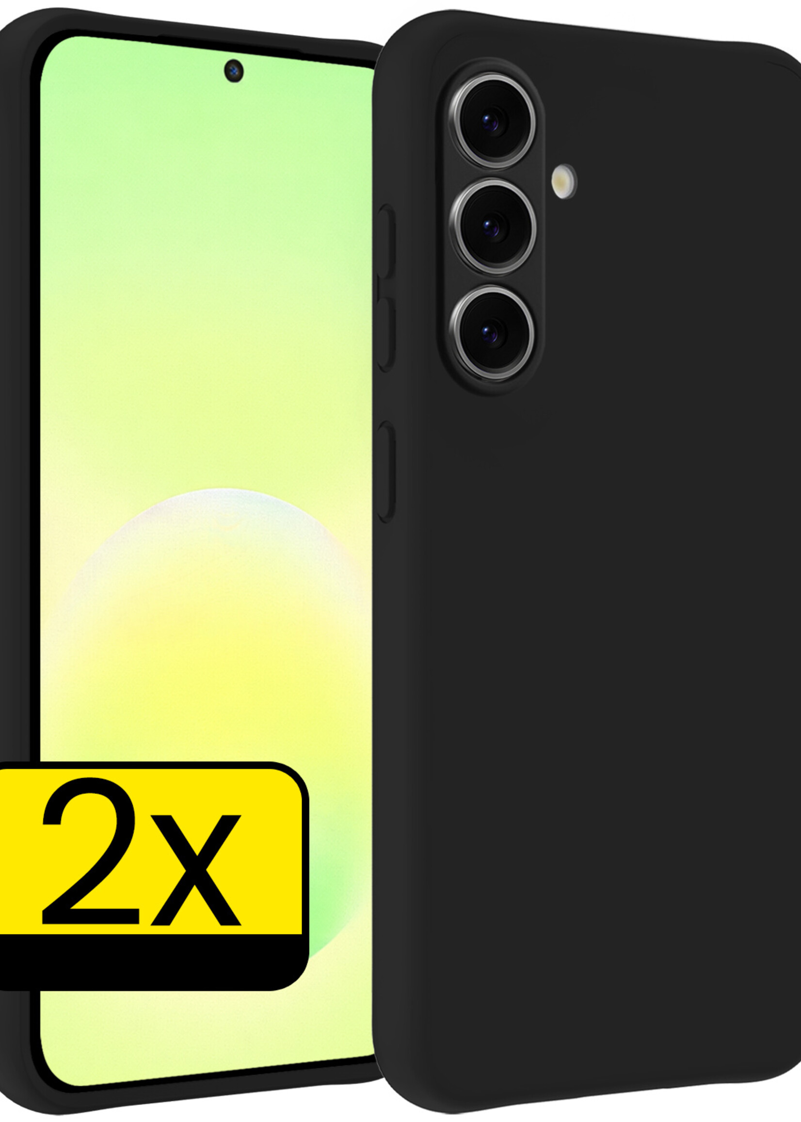 LUQ LUQ Samsung Galaxy A57 Hoesje Siliconen - Zwart - 2 PACK