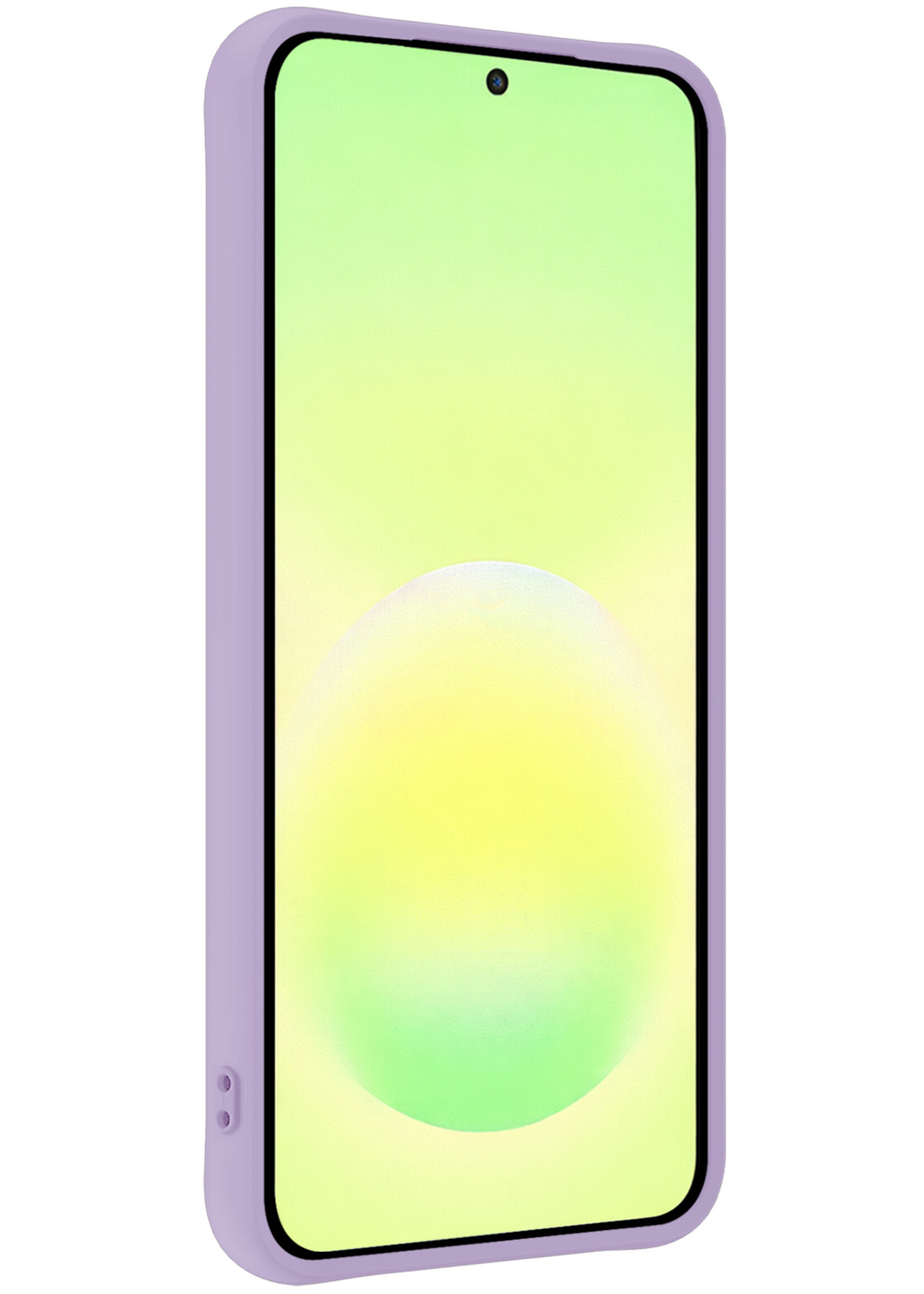 LUQ LUQ Samsung Galaxy A57 Hoesje Siliconen Met Screenprotector - Lila