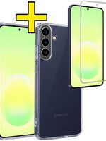 LUQ LUQ Samsung Galaxy A57 Hoesje Siliconen Met Screenprotector - Transparant