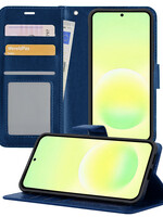LUQ LUQ Samsung Galaxy A57 Hoesje Bookcase - Donkerblauw