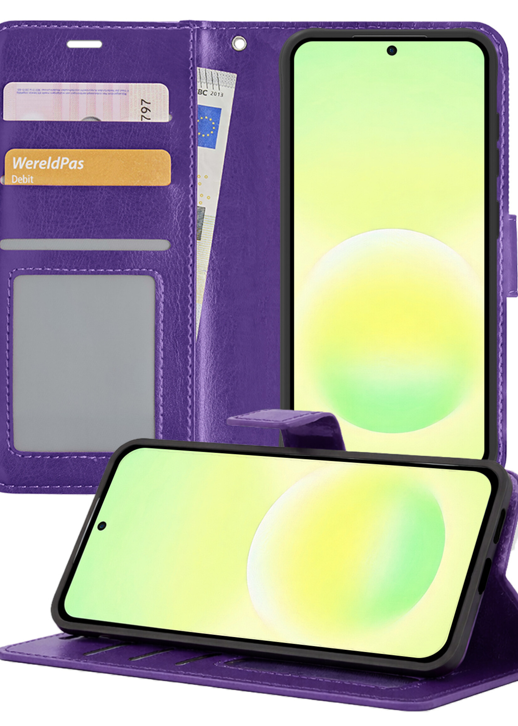 LUQ LUQ Samsung Galaxy A57 Hoesje Bookcase - Paars