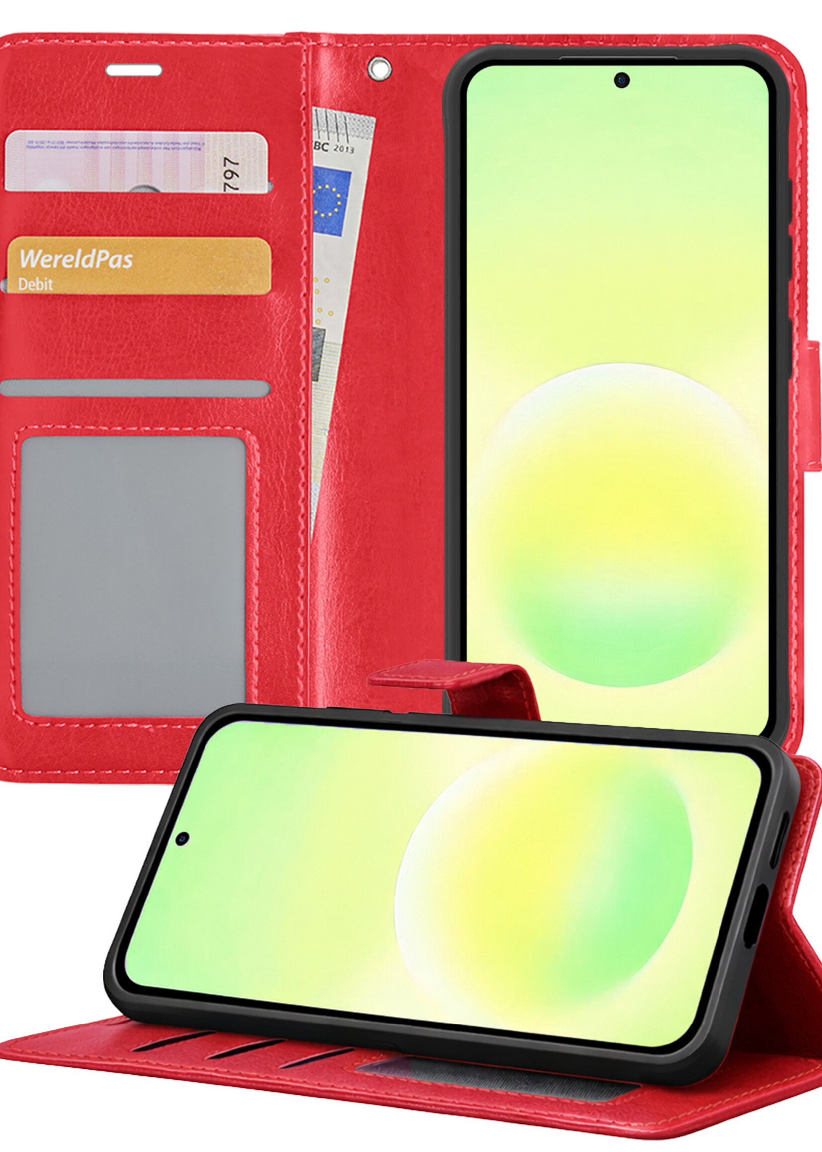 LUQ LUQ Samsung Galaxy A57 Hoesje Bookcase - Rood