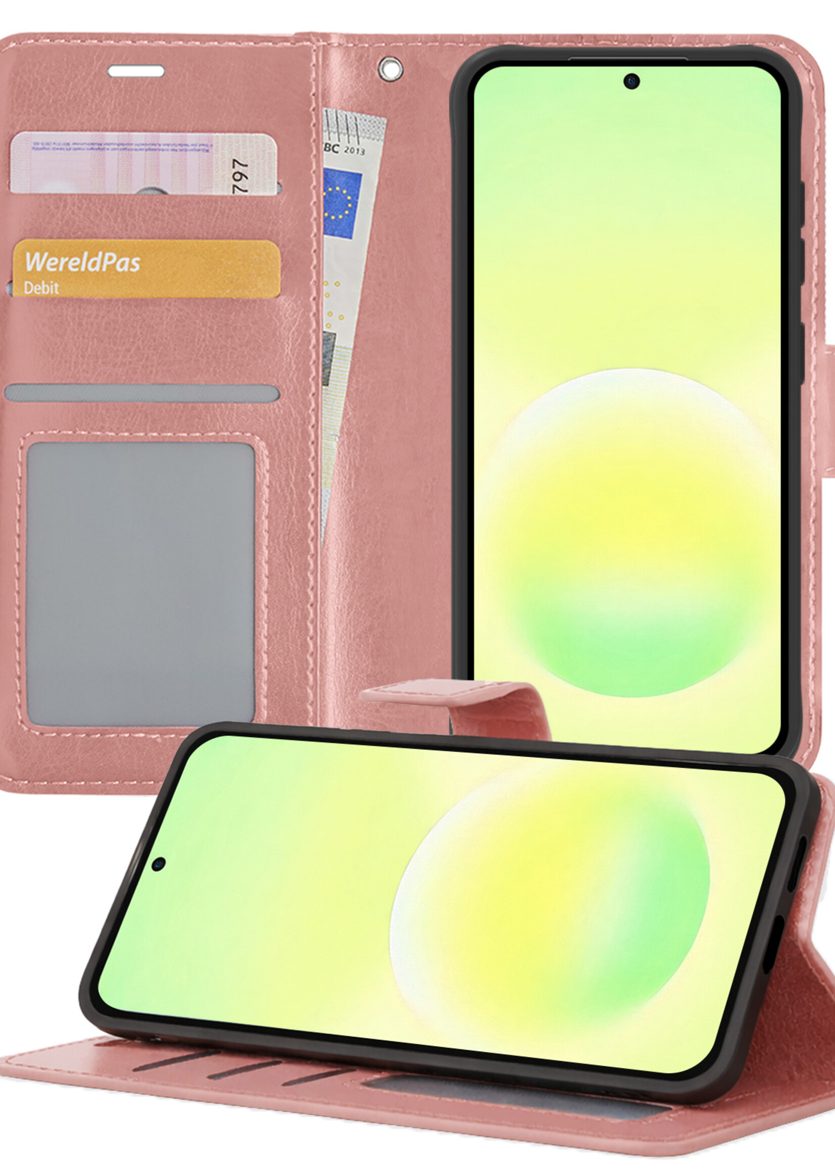 LUQ LUQ Samsung Galaxy A57 Hoesje Bookcase - Rose Goud