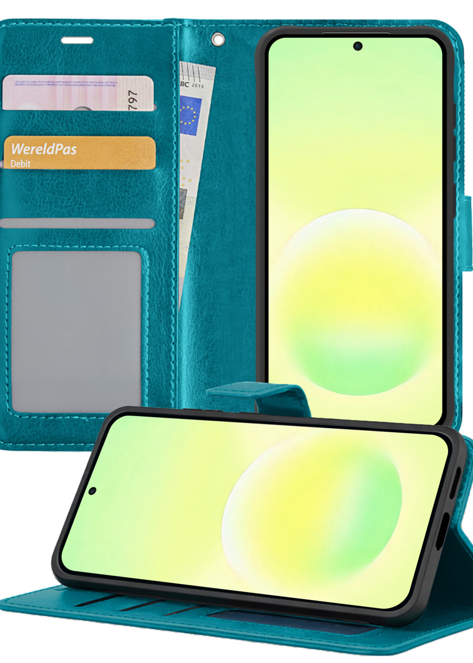 LUQ LUQ Samsung Galaxy A57 Hoesje Bookcase - Turquoise
