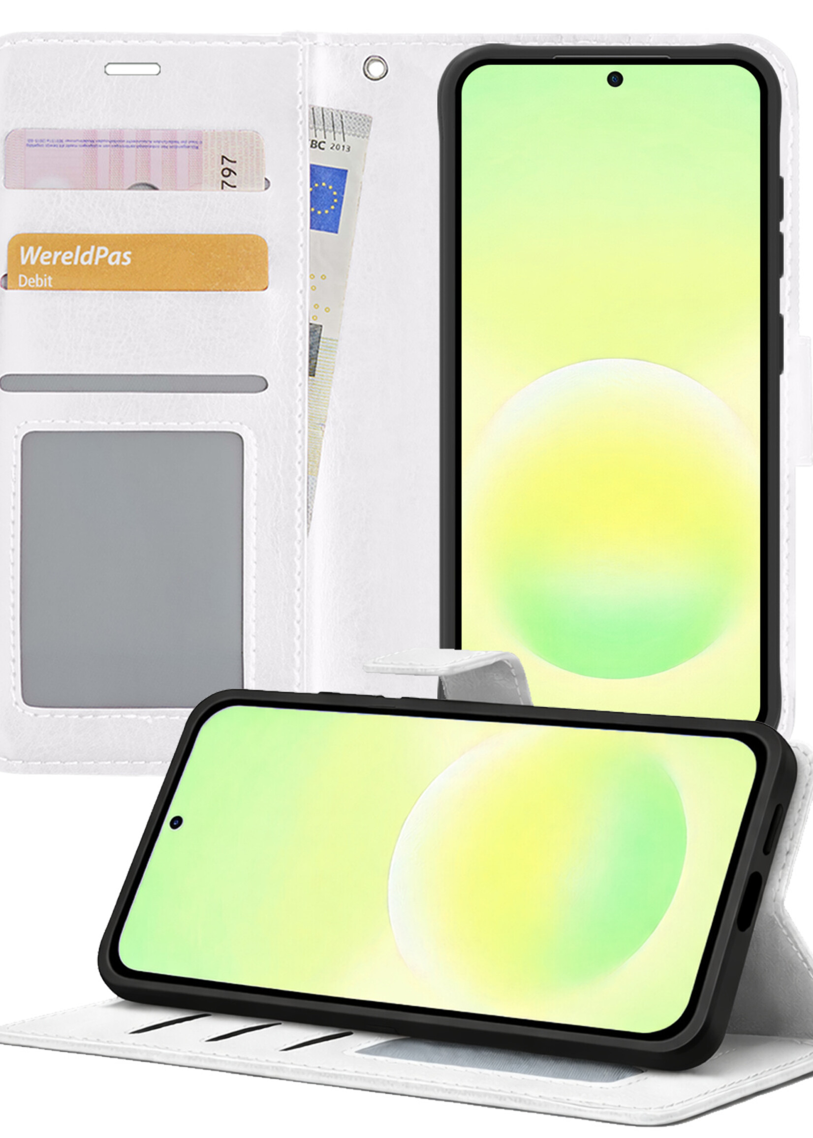 LUQ LUQ Samsung Galaxy A57 Hoesje Bookcase - Wit