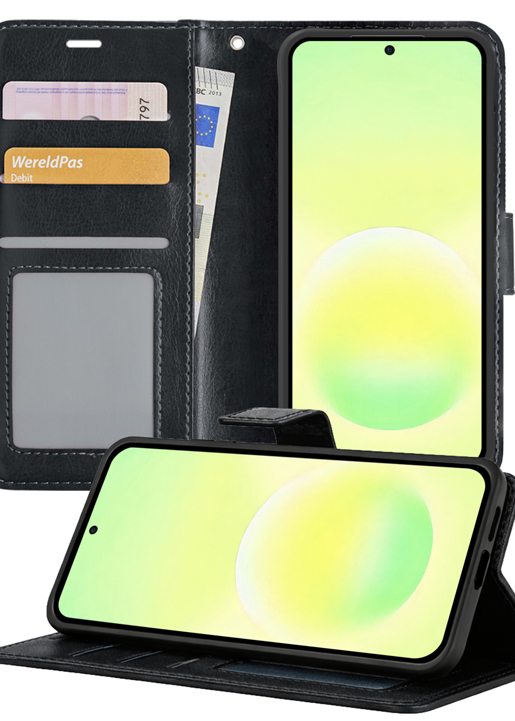 LUQ LUQ Samsung Galaxy A57 Hoesje Bookcase - Zwart