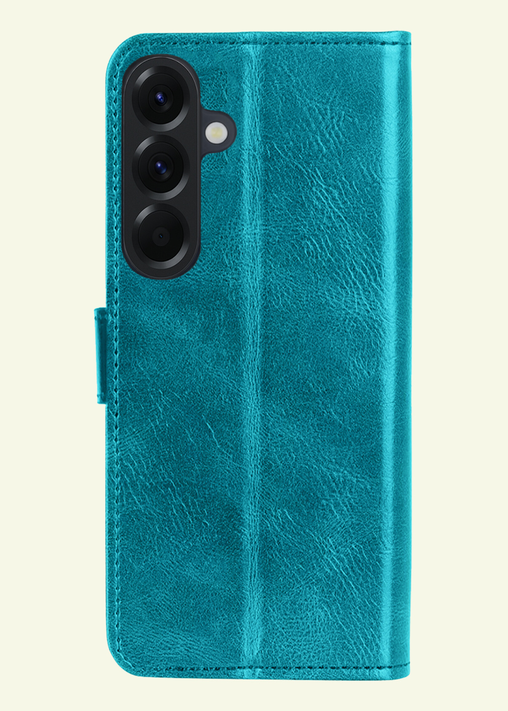 LUQ LUQ Samsung Galaxy A57 Hoesje Bookcase Met 2x Screenprotector - Turquoise
